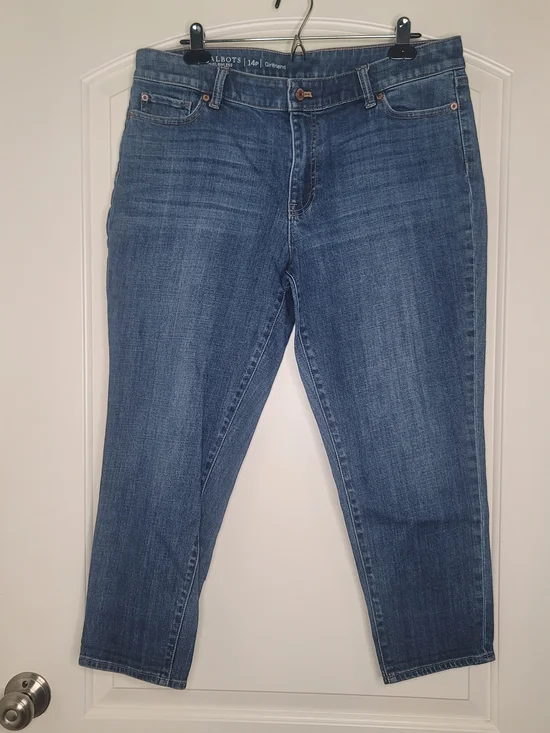 Talbots Blue Girlfriend Jeans - Women's Mid Wash Denim - Picture 1 of 4